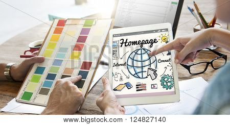Homepage Global Communication Address Browser Concept