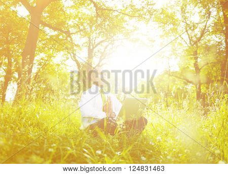 Green Business Outdoors Environment Concept