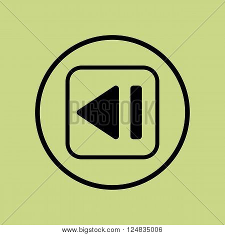Music Backward In Vector Format. Premium Quality Music Backward. Web Graphic Music Backward Sign On