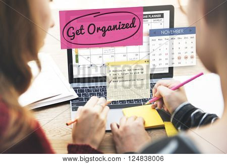 Get Organized Tidy Up Clean Schedule To Do Concept