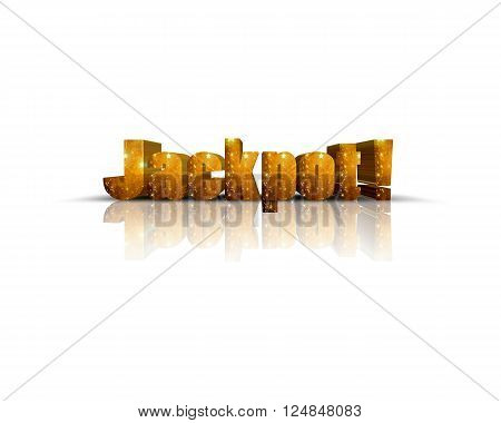 Jackpot - 3d word with reflection !