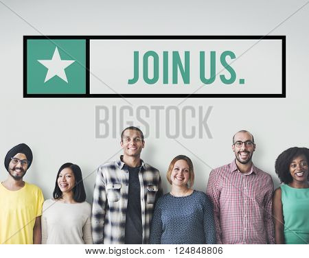 Join us Joining Membership Recruitment Hiring Concept