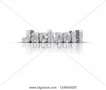 Jackpot -  3d word with reflection !