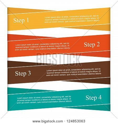 Vector lines infographic. Banner for diagram graph presentation and chart. Business concept with 4 options parts steps or processes.