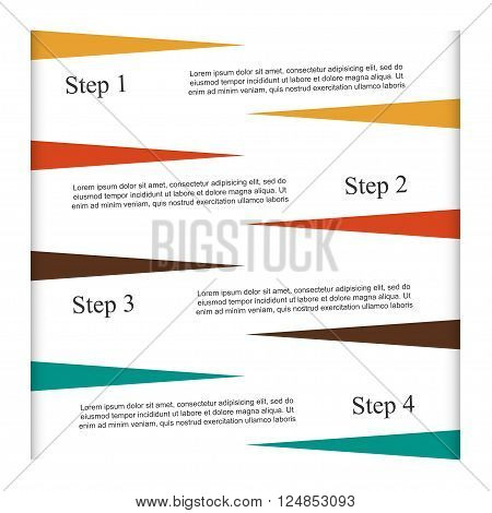 Vector lines infographic. Banner for diagram graph presentation and chart. Business concept with 4 options parts steps or processes.