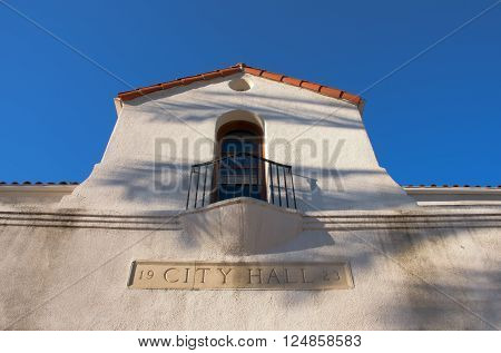 April 3 2016: Photo of San Gabriel City Hall which is located in San Gabriel Californa USA.