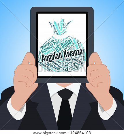 Angolan Kwanza Indicates Exchange Rate And Aoa
