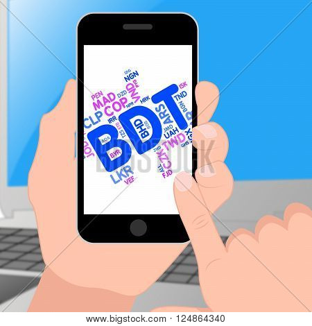 Bdt Currency Represents Forex Trading And Banknote
