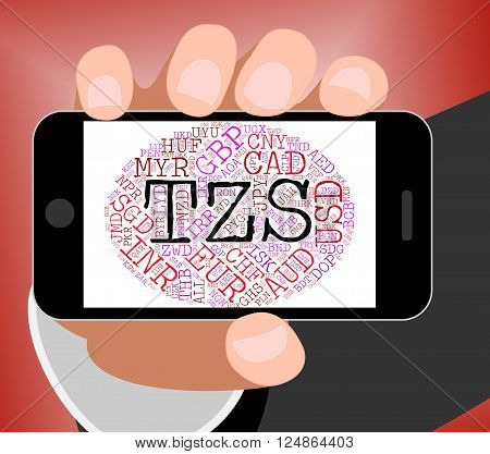 Tzs Currency Represents Tanzania Shilling And Banknote