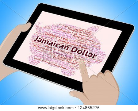 Jamaican Dollar Represents Currency Exchange And Dollars