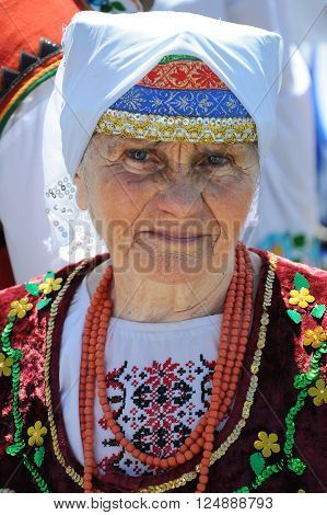 Monastyryska - Ternopil -UKRAINE - August 6 2011. In a traditional annual festival of Lemko culture ethnic Ukrainian guppy is happening in Monastyryska.