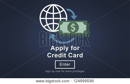 Apply for Credit Card Loan Payment Banking Concept
