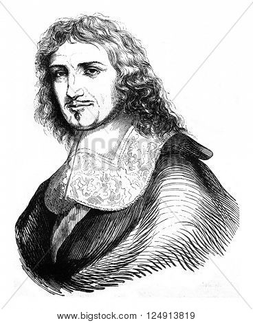 Colbert, vintage engraved illustration. Magasin Pittoresque 1847.