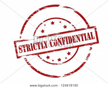 Rubber stamp with text strictly confidential inside vector illustration