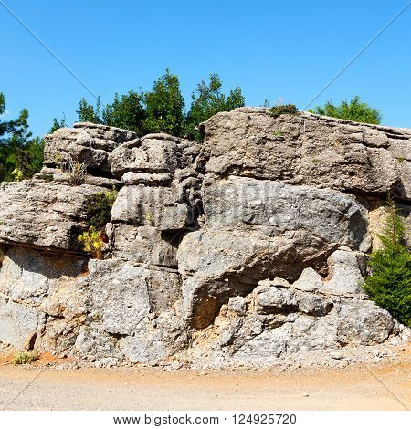 From The Hill In Asia Turkey Selge Old Architecture Ruins And Nature