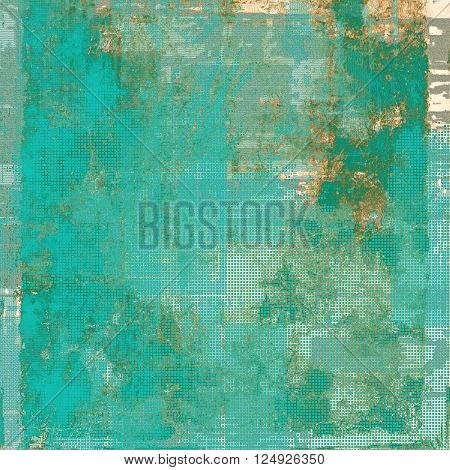 Abstract vintage background with faded grungy texture. Aged backdrop with different color patterns: yellow (beige); brown; blue; gray; cyan