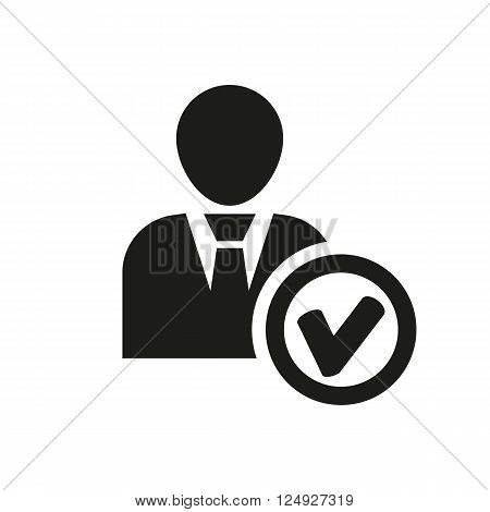 The add user icon. Add friend and avatar symbol. UI. Web. Logo. Sign. Flat design. App. Stock vector