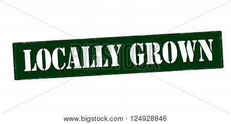 Rubber stamp with text locally grown inside vector illustration