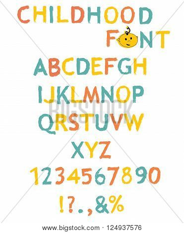 vector of stylized paint-like alphabets eps 10