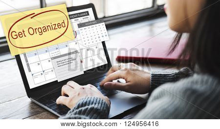 Get Organized Tidy Up Clean Schedule To Do Concept