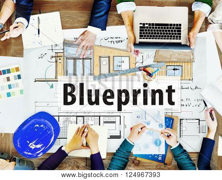 Blueprint Architecture Materplan Templace Concept