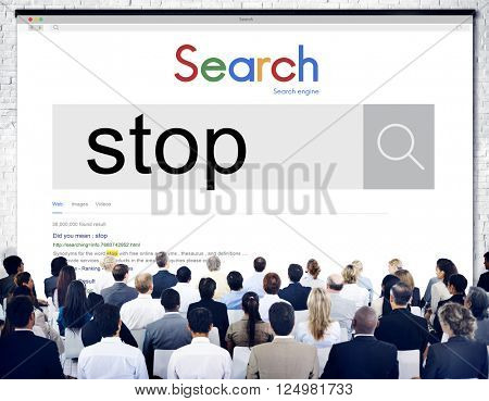 Stop Pause Cease Block End Finish Concept