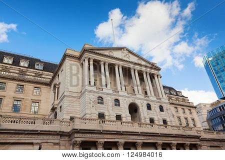 The Bank of England in Threadneedle Street London