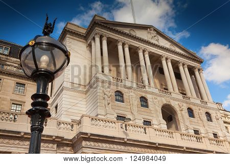 The Bank of England in Threadneedle Street London