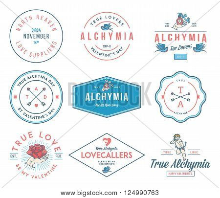 Valentines Alchymia badges colored for any use