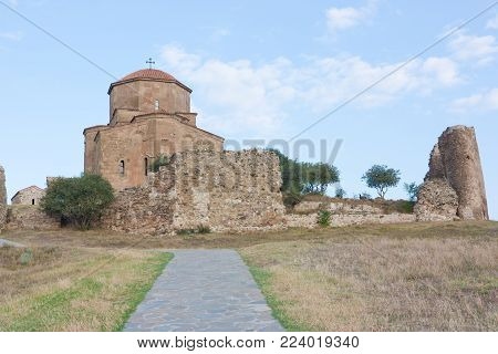 Jvari is a Georgian Orthodox monastery.  Republic Of Georgia