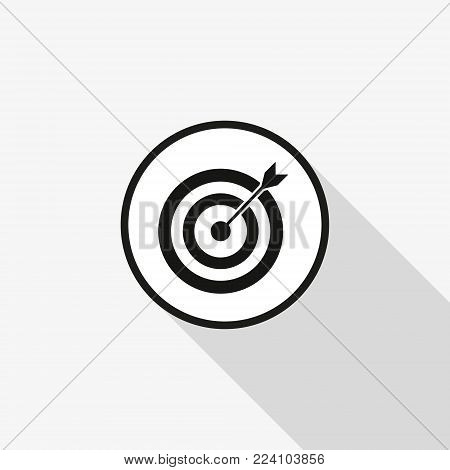 Vector icon target with a long shadow