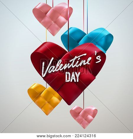 Valentines Candy Hearts Sign with Ribbon Hanger