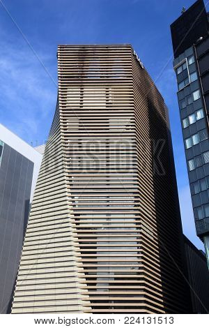 Tokyo, Japan - December 1, 2016: Pias Ginza Modern Building In Tokyo, Japan. The Structure Is Compan