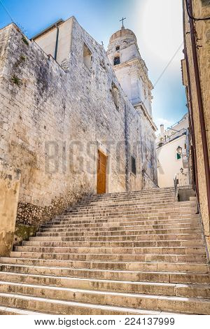 Narrow Street Of Vieste, Gargano Peninsula, Apulia region, Italy, Europe