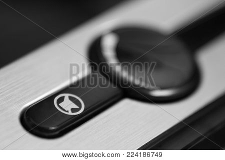 Black computer keyboard close up - symbol