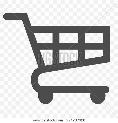 shopping cart icon, empty basket shopping cart