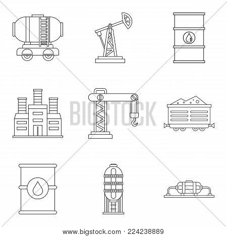 Diligence icons set. Outline set of 9 diligence vector icons for web isolated on white background
