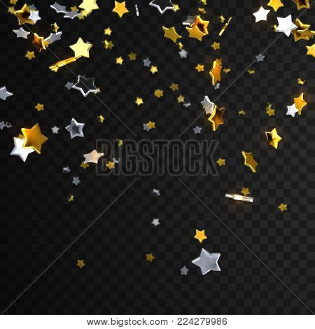 Falling Golden Silver Vector Photo Free Trial Bigstock