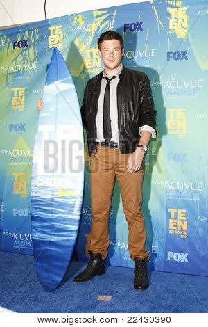 Los Angeles aug 7: Cory Monteith bei den 2011 Teen Choice Awards stattfand Gibson Amphitheater auf aug