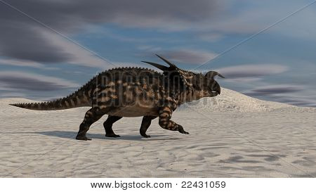Einiosaurus en el desierto