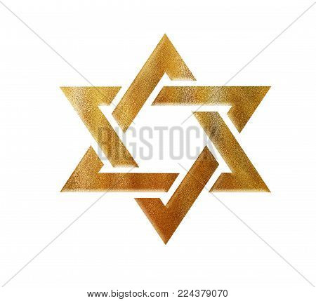 Star of David golden Jewish background israel