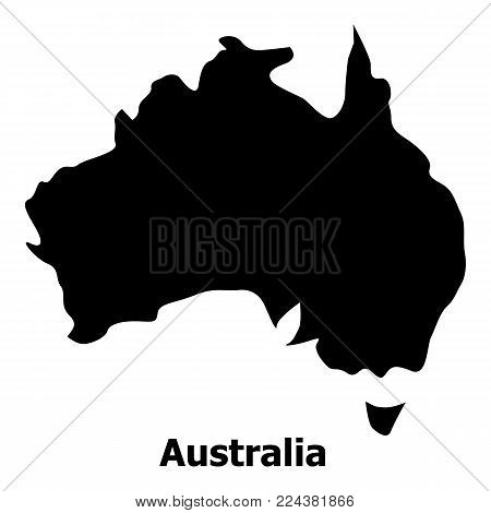 Australia map icon. Simple illustration of australia map vector icon for web