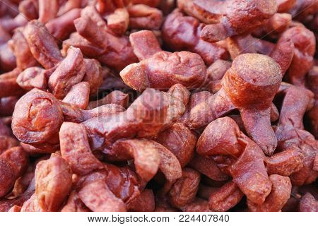 'Fried Chicken Sausage' Street Food in Thailand