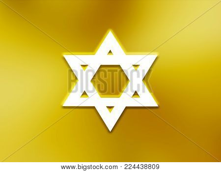 Star of David 3D Jewish background the sign of religion