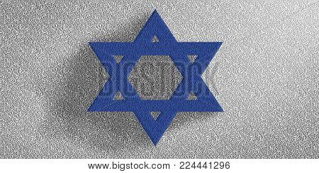 Star of David 3D Jewish background the sign of religion