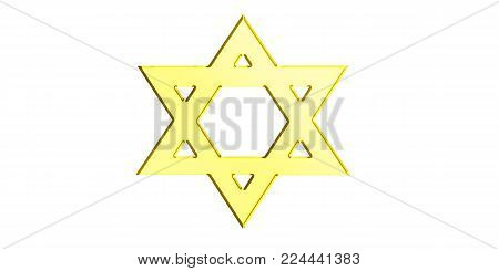 Star of David 3D Jewish background the sign of religion