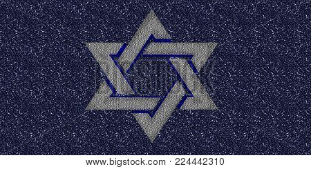 Star of David 3D Jewish background the sign of religion