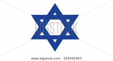 Star of David 3D Jewish background the sign of religion