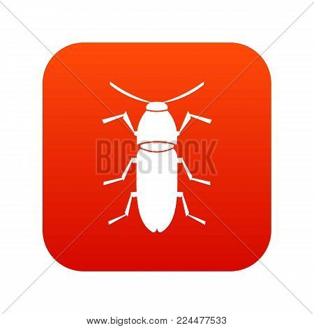 Cereal leaf beetle icon digital red for any design isolated on white vector illustration
