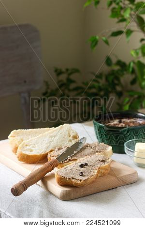 Angel Wings Biscuits, A Traditional European Sweet Dish For Carnival. Rustic Style.